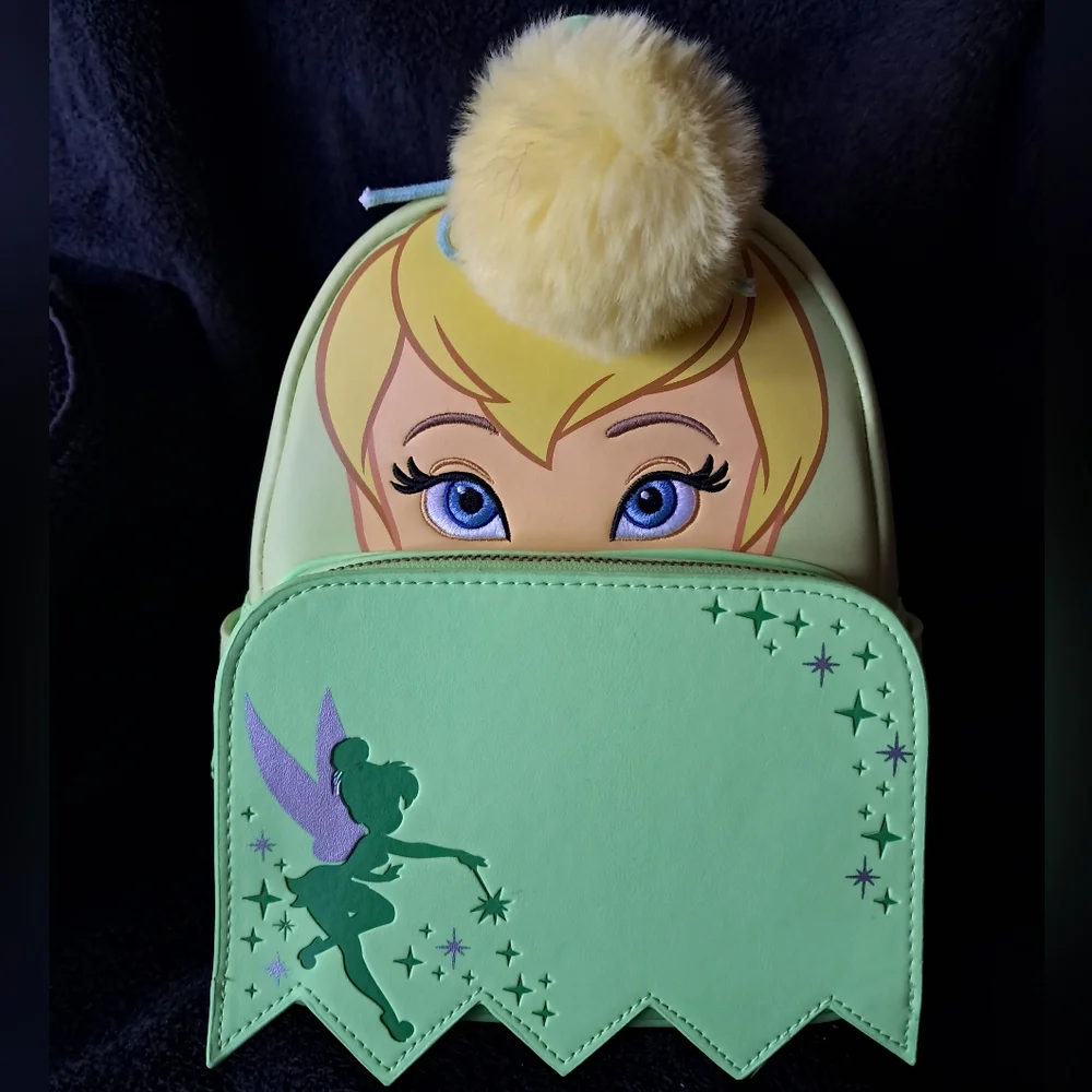 RARE Tinkerbell Pom Loungefly Mini Backpack - Picture 1 of 5